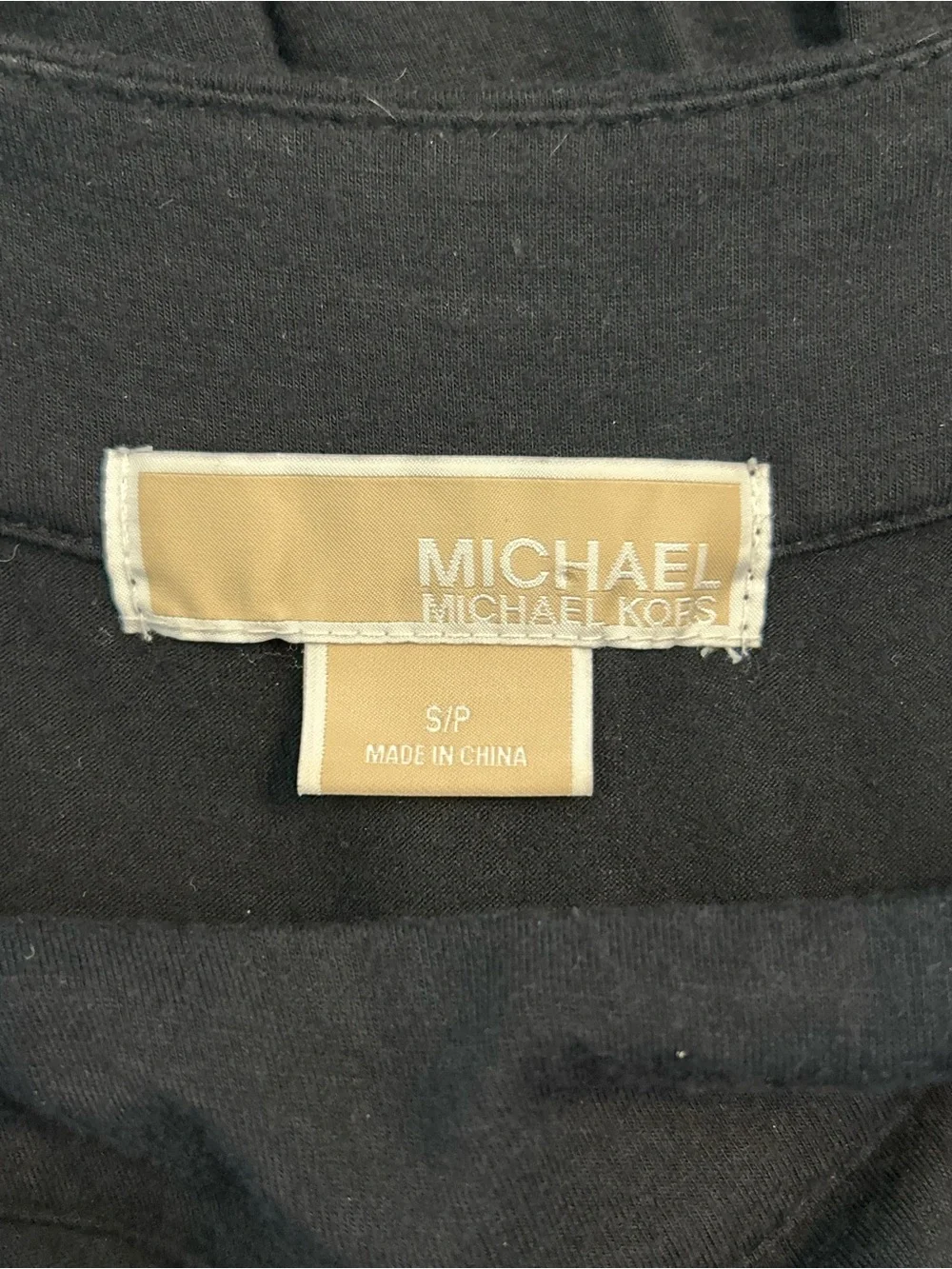 NWOT Michael Kors Women’s Black Logo Buckle Belted Tunic Blouse Shirt Size S